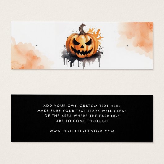 Carte d'affichage de l'oreille à clous d'Halloween (Devant & derrière)