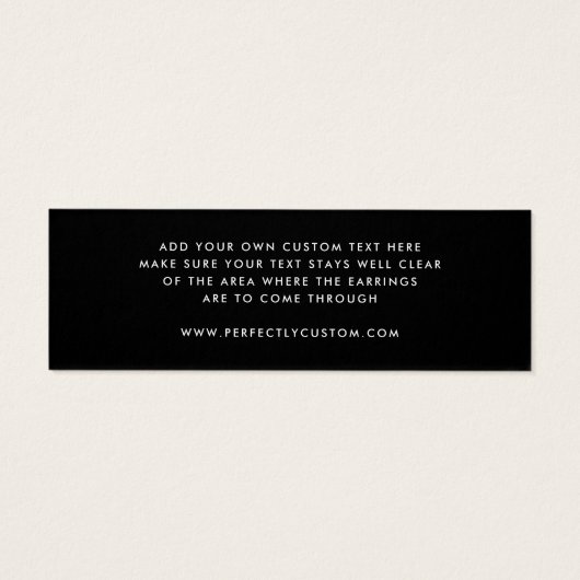 Carte d'affichage de l'oreille à clous d'Halloween (Dos)