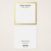 Carte d'affichage de l'oreille à la bordure or (Devant & derrière)