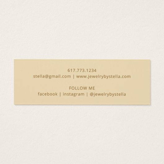 Carte d'affichage de l'oreille à l'étoffe de fleur (Dos)