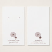 Carte d'affichage de l'oreille aux fleurs peintes (Devant & derrière)