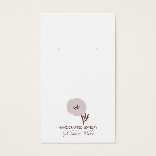 Carte d'affichage de l'oreille aux fleurs peintes (Devant)