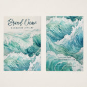 Carte d'affichage de l'oreille bleue des ondes d'a (Devant & derrière)