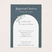 Carte d'affichage de l'oreille botanique française (Dos)