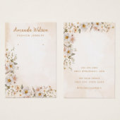 Carte d'affichage de l'oreille d'aquarelle fleurie (Devant & derrière)