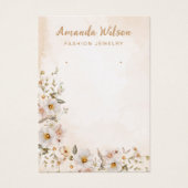 Carte d'affichage de l'oreille d'aquarelle fleurie (Devant)