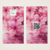 Carte d'affichage de l'oreille de fleur d'aquarell (Devant & derrière)