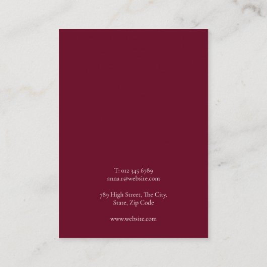 Carte d'affichage de l'oreille de la Bourgogne Gol (Dos)