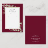 Carte d'affichage de l'oreille de la Bourgogne Gol (Devant / Derrière)