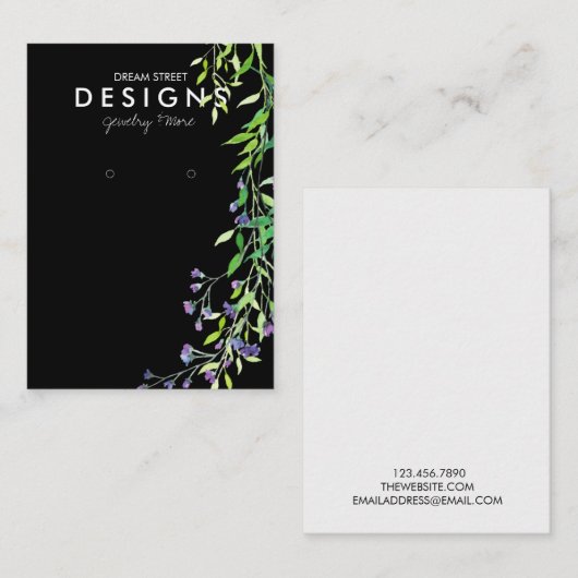 Carte d'affichage de l'oreille de la lavande de ve (Devant / Derrière)