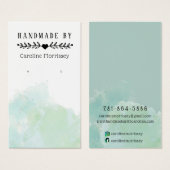 Carte d'affichage de l'oreille de l'aquarelle (Devant & derrière)