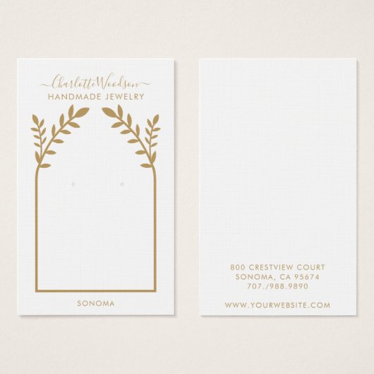 Carte d'affichage de l'oreille de l'arc géométriqu (Devant & derrière)