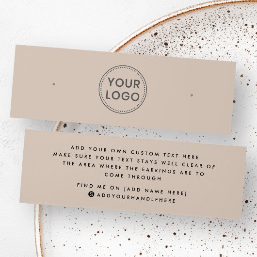 Carte d'affichage de l'oreille de l'étui de logo p