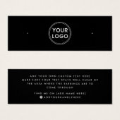 Carte d'affichage de l'oreille de l'étui en noir o (Devant & derrière)