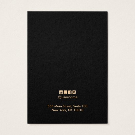 Carte d'affichage de l'oreille de lin géométrique (Dos)