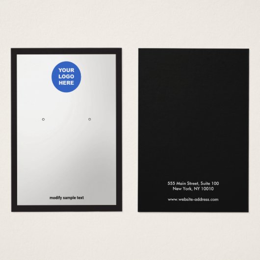 Carte d'affichage de l'oreille de logo Ajouter un  (Devant & derrière)