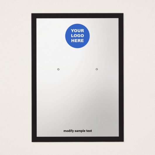 Carte d'affichage de l'oreille de logo Ajouter un (Devant)