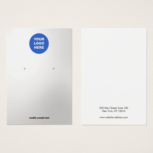 Carte d'affichage de l'oreille de logo Ajouter un  (Devant & derrière)