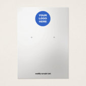 Carte d'affichage de l'oreille de logo Ajouter un  (Devant)