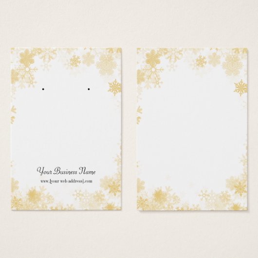 Carte d'affichage de l'oreille de Noël des Snowfla (Devant & derrière)