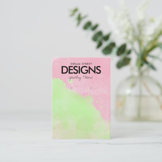 Carte d'affichage de l'oreille de peinture aquarel (Debout devant)