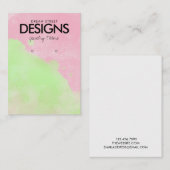 Carte d'affichage de l'oreille de peinture aquarel (Devant / Derrière)