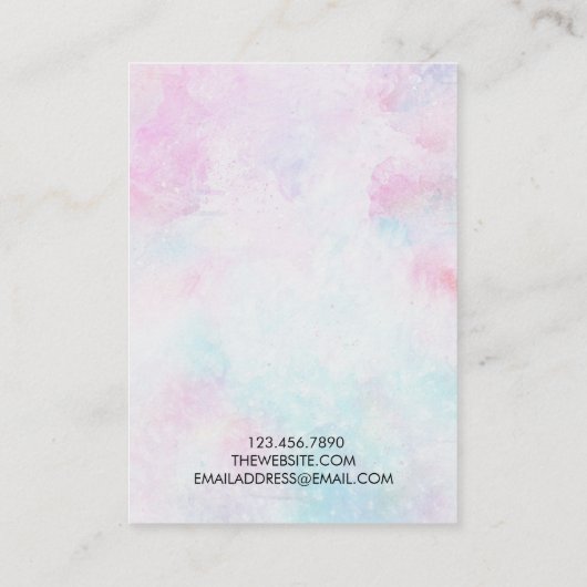 Carte d'affichage de l'oreille de peinture aquarel (Dos)