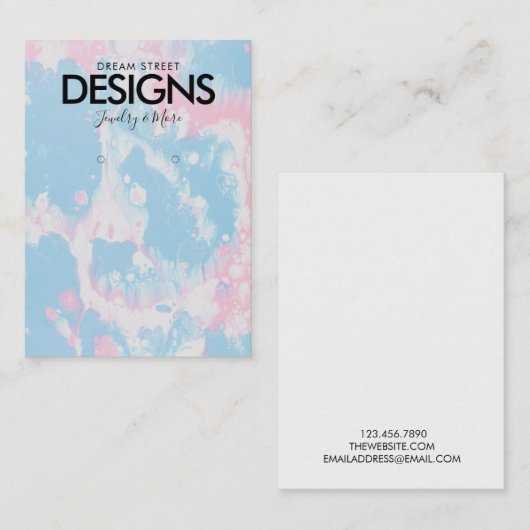 Carte d'affichage de l'oreille de peinture aquarel (Devant / Derrière)