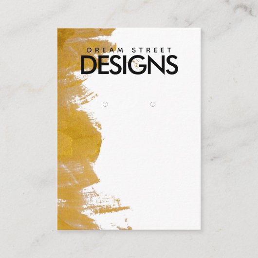 Carte d'affichage de l'oreille de peinture or (Devant)