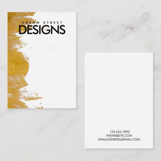 Carte d'affichage de l'oreille de peinture or (Devant / Derrière)