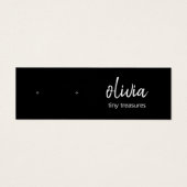 Carte d'affichage de l'oreille de script noir (Devant)