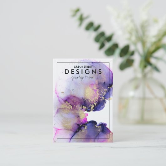 Carte d'affichage de l'oreille d'or à l'aquarelle (Debout devant)