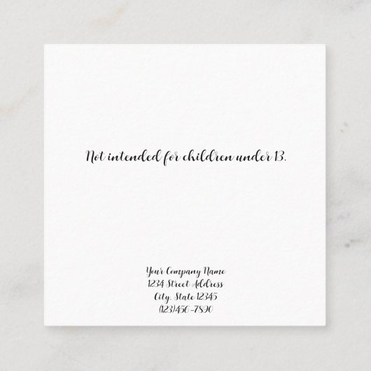 Carte d'affichage de l'oreille du cadre fleuri du  (Dos)