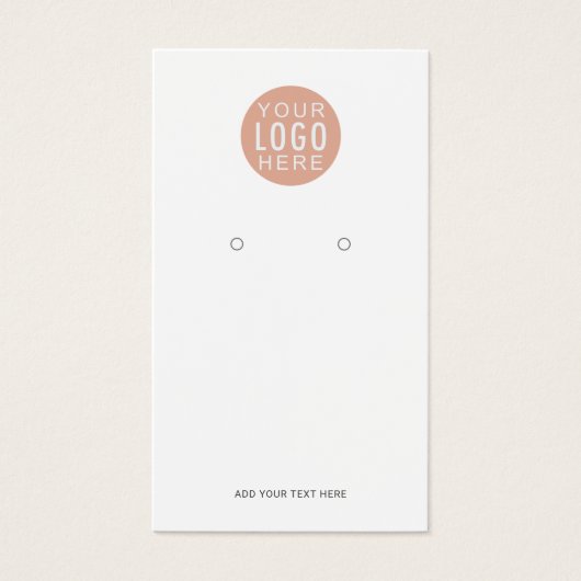 Carte d'affichage de l'oreille du code QR du logo  (Devant)