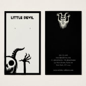 Carte d'affichage de l'oreille du crâne du démon d (Devant & derrière)