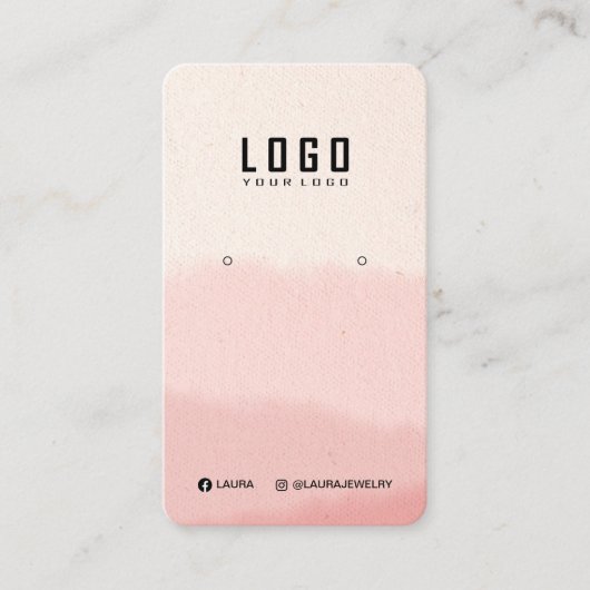 Carte d'affichage de l'oreille du logo Social Medi (Devant)