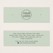 Carte d'affichage de l'oreille du logo vert clair (Devant & derrière)