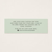 Carte d'affichage de l'oreille du logo vert clair (Dos)