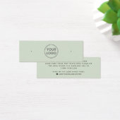 Carte d'affichage de l'oreille du logo vert clair (Bureau)