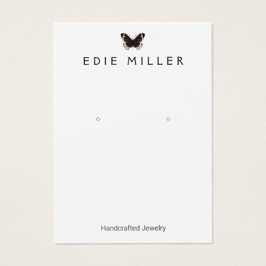 Carte d'affichage de l'oreille du papillon noir (Devant)