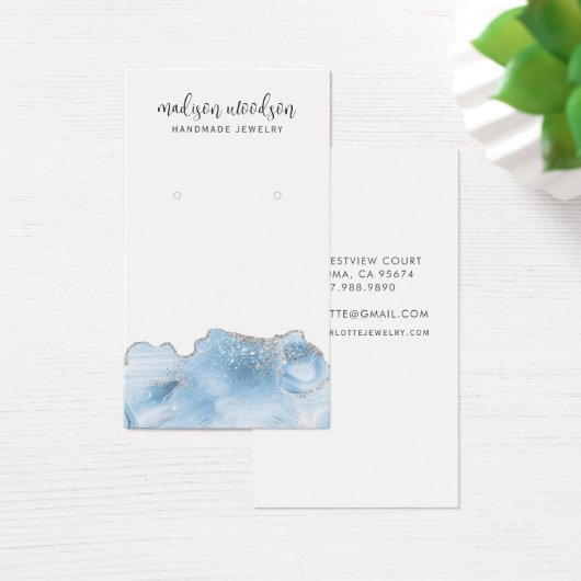 Carte d'affichage de l'oreille du script Argent Ag (Bureau)