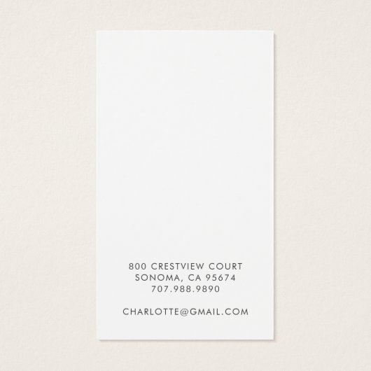 Carte d'affichage de l'oreille du script d'agate d (Dos)