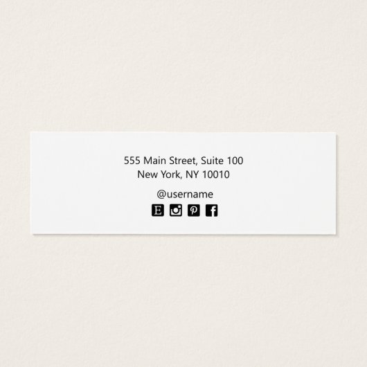 Carte d'affichage de l'oreille du script de signat (Dos)