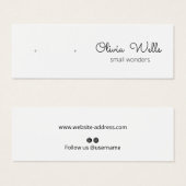 Carte d'affichage de l'oreille du script de signat (Devant & derrière)