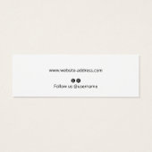 Carte d'affichage de l'oreille du script de signat (Dos)