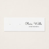 Carte d'affichage de l'oreille du script de signat (Devant)