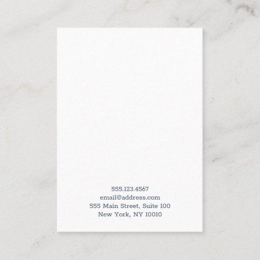 Carte d'affichage de l'oreille en fleur d'anémone (Dos)