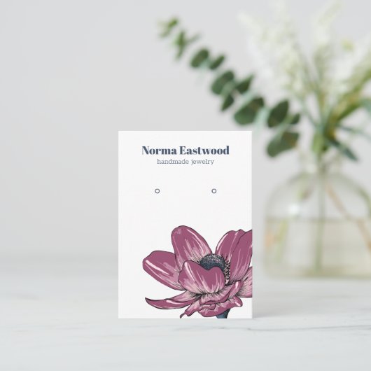 Carte d'affichage de l'oreille en fleur d'anémone  (Debout devant)