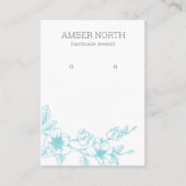 Carte d'affichage de l'oreille en fleurs bleues (Devant)