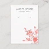 Carte d'affichage de l'oreille en fleurs roses (Devant)